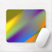 Abstraktes, blaugelbgrün, Orang-Purpur Mousepad (Mit Mouse)