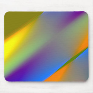 Abstraktes, blaugelbgrün, Orang-Purpur Mousepad