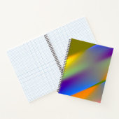 Abstraktes, blaugelbgrün, Orang-Purpur Notizblock (Innenseite)