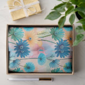 Abstraktes Blaugerbera-Blume Seidenpapier (Geschenk)