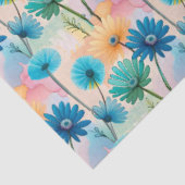 Abstraktes Blaugerbera-Blume Seidenpapier (Ausschnitt)