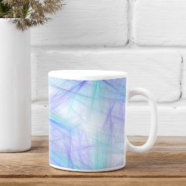 Abstraktes blaugrünes Fraktal Kaffeetasse