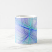 Abstraktes blaugrünes Fraktal Kaffeetasse (Mittel)