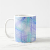 Abstraktes blaugrünes Fraktal Kaffeetasse (Links)