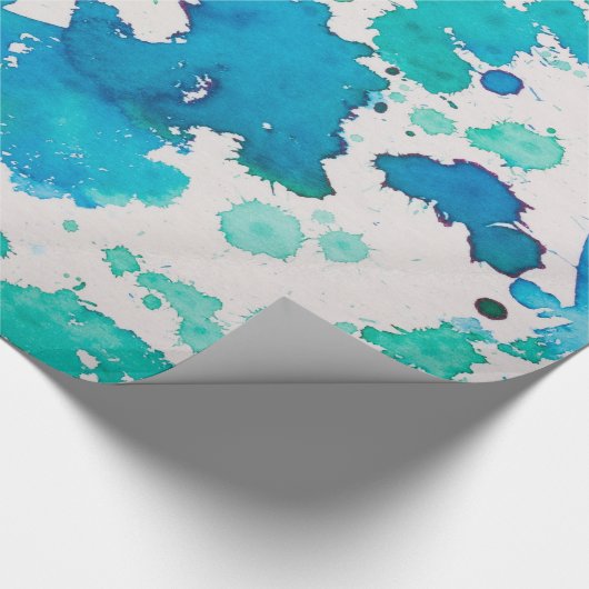 abstraktes blaugrünes Umhüllungspapier Geschenkpapier (Ecke)