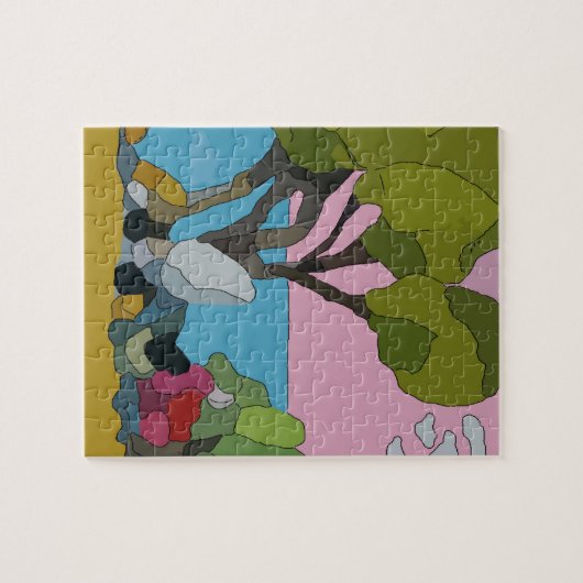 Abstraktes Bleiglas Puzzle (Horizontal)