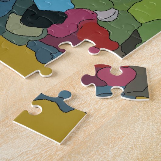 Abstraktes Bleiglas Puzzle (Seite)