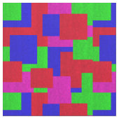 Abstraktes Blockmuster mit blaugrün rosa Mosaik, Stoff (Nahaufnahme)