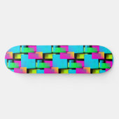 Abstraktes Blockmuster rückwärts Skateboard (Horizontal)