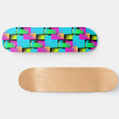 Abstraktes Blockmuster rückwärts Skateboard (Horizontal)