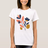 Abstraktes Blossom Chic T-Shirt (Vorderseite)