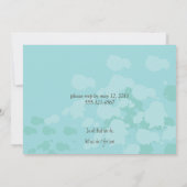 Abstraktes Blue and Brown Post Wedding Einladung (Rückseite)