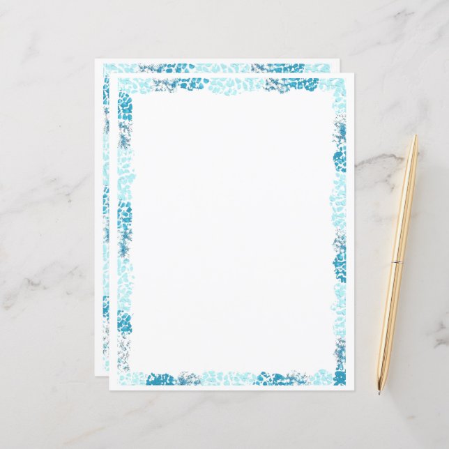 Abstraktes Blue Border Scrapbook und Zeitschriften (Vorderseite/Rückseite Beispiel)