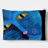 Abstraktes Blue Cat Face Zubehörtasche (Rückseite)