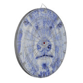 Abstraktes Blue Deer Metal Cage Dartboard Dartscheibe (Vorderseite Links)