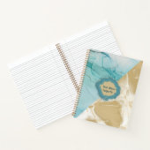 Abstraktes Blue-Gold-Alkoholink-Notebook Notizblock (Innenseite)