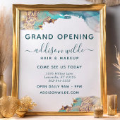 Abstraktes Blue & Gold Watercolor Business Flyer