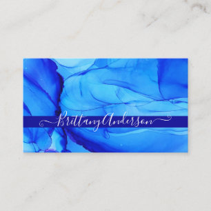 Abstraktes Blue Indigo Custom Unique Visitenkarte