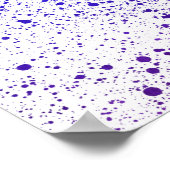 Abstraktes Blue & Lila Watercolor Herzklopfangebot Poster (Ecke)