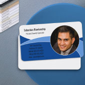 Abstraktes Blue Security Berufliches benutzerdefin Visitenkarte