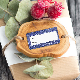 Abstraktes Blue Water Drop Geschenk-Tag Adressaufkleber