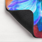 Abstraktes Blue Zinnia Blume Art Collection Mousepad (Ecke)