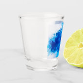 Abstraktes Bluesdesign Schnapsglas (Links)