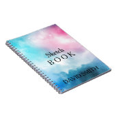 Abstraktes Bluesky WaterColor-Notebook Notizblock (Rechte Seite)