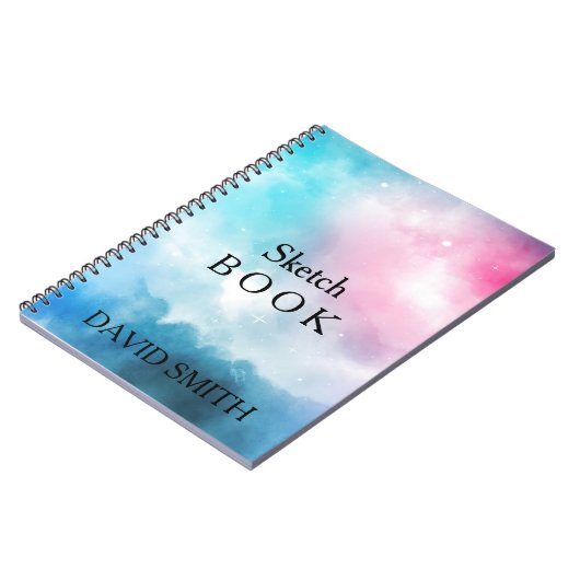 Abstraktes Bluesky WaterColor-Notebook Notizblock (Linke Seite)