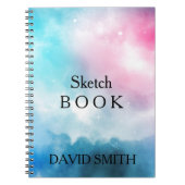 Abstraktes Bluesky WaterColor-Notebook Notizblock (Vorderseite)