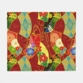 Abstraktes Blumen-Fleece-Decke Fleecedecke (Vorderseite (Horizontal))