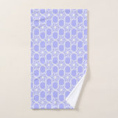 Abstraktes Blumen-Mandala-Muster auf Hellblau Badhandtuch Set (Handtuch)