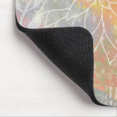 Abstraktes Blumen-Mixed-Media-Werk Mousepad (Ecke)