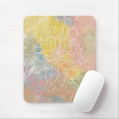 Abstraktes Blumen-Mixed-Media-Werk Mousepad (Mit Mouse)