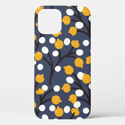 Abstraktes Blumen- und Blätter-Muster Case-Mate iPhone Hülle (Rückseite)