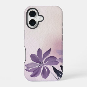 Abstraktes Blumenbild Lila Creeping Phlox iPhone 16 Hülle
