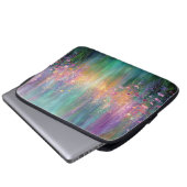 Abstraktes Blumenbild mit lebendigen Farben Laptopschutzhülle (Vorne Knopf)