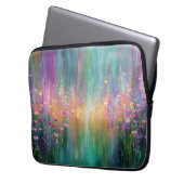 Abstraktes Blumenbild mit lebendigen Farben Laptopschutzhülle (Vorderseite Links)