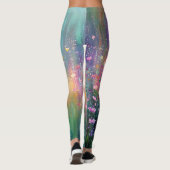 Abstraktes Blumenbild mit lebendigen Farben Leggings (Rückseite)