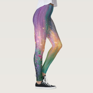 Abstraktes Blumenbild mit lebendigen Farben Leggings