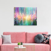 Abstraktes Blumenbild mit lebendigen Farben Leinwanddruck (Insitu (Wohnzimmer))