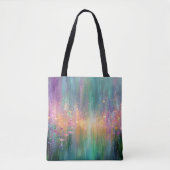 Abstraktes Blumenbild mit lebendigen Farben Tasche (Vorderseite)