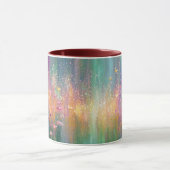 Abstraktes Blumenbild mit lebendigen Farben Tasse (Zentrum)