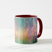 Abstraktes Blumenbild mit lebendigen Farben Tasse (VorderseiteRechts)