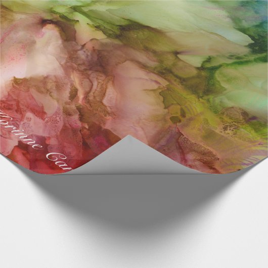 Abstraktes Blumenblumenblatt-Seidenpapier Geschenkpapier (Ecke)