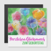 Abstraktes Blumenbouquet Magnetkarte (Vorne/Hinten)