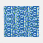 Abstraktes Blumendesign Fleecedecke (Vorderseite (Horizontal))