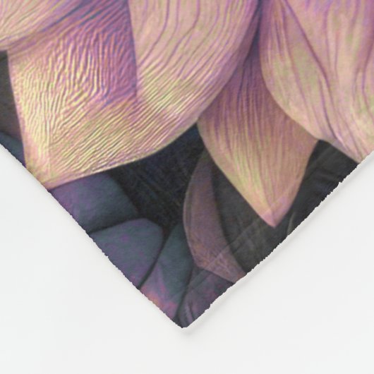 Abstraktes Blumendesign Fleecedecke (Ecke)