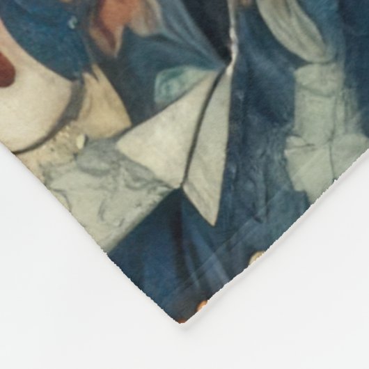 Abstraktes Blumendesign Fleecedecke (Ecke)