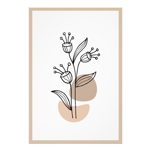 Abstraktes Blumendesign Fotodruck (Vorne)